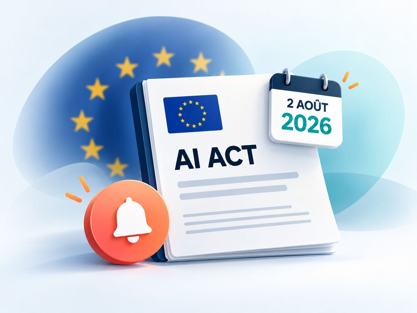Illustration du règlement européen sur l’intelligence artificielle et de l’échéance du 2 août 2026